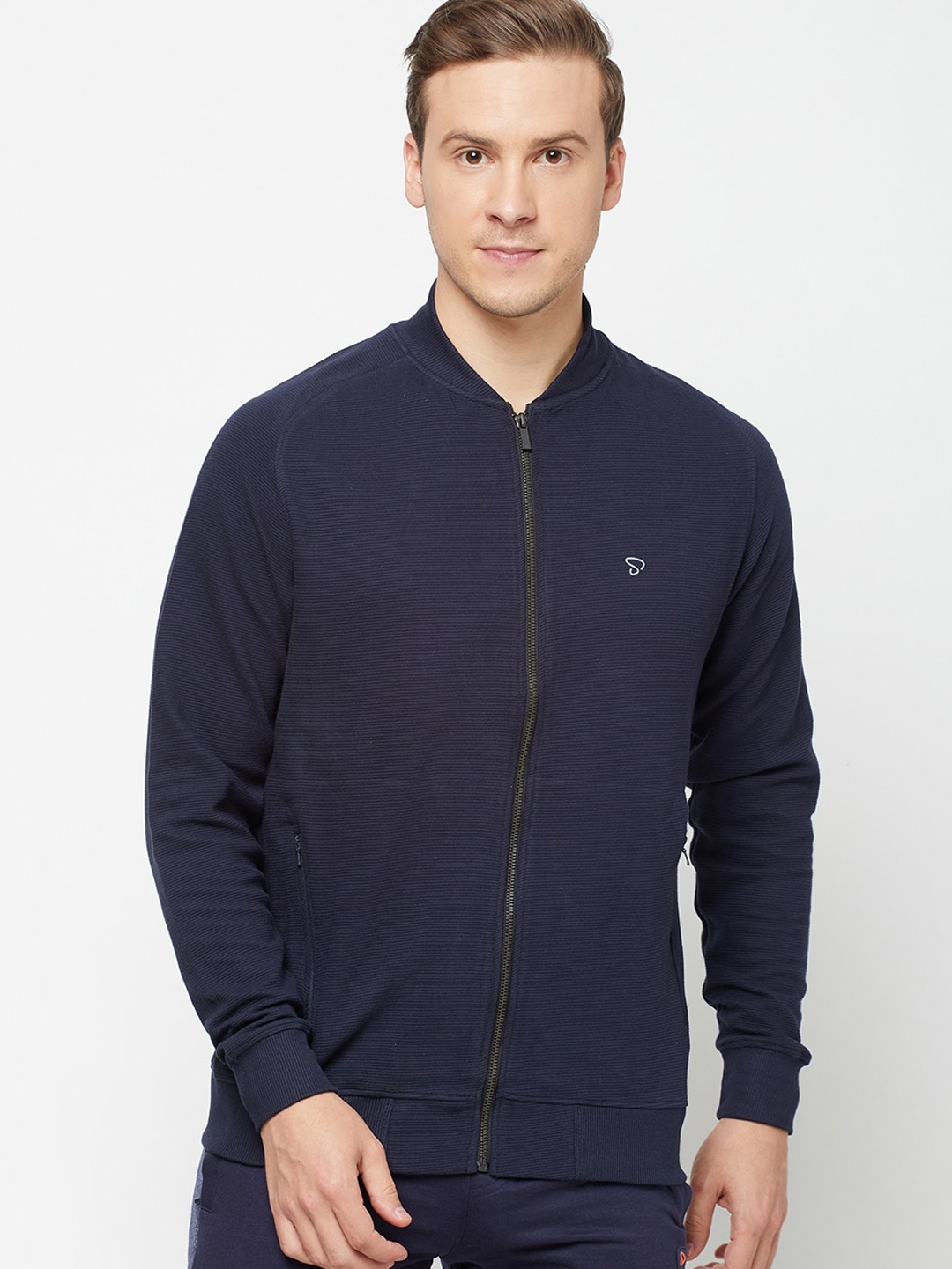 

SPORTO Men Navy Blue Solid Sweatshirt