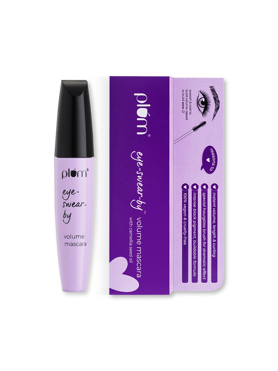 

Plum Eye-Swear-By Volume Mascara Black 6Ml