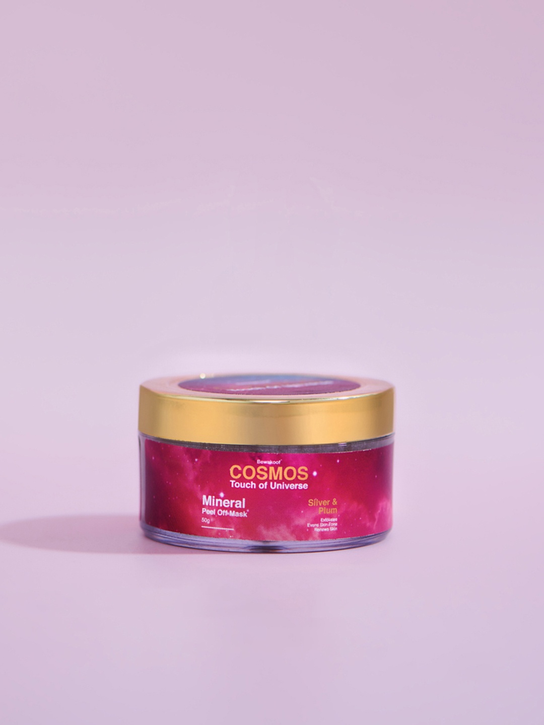 

BEWAKOOF COSMOS Mineral Peel Off Mask With Silver & Plum 50g, White