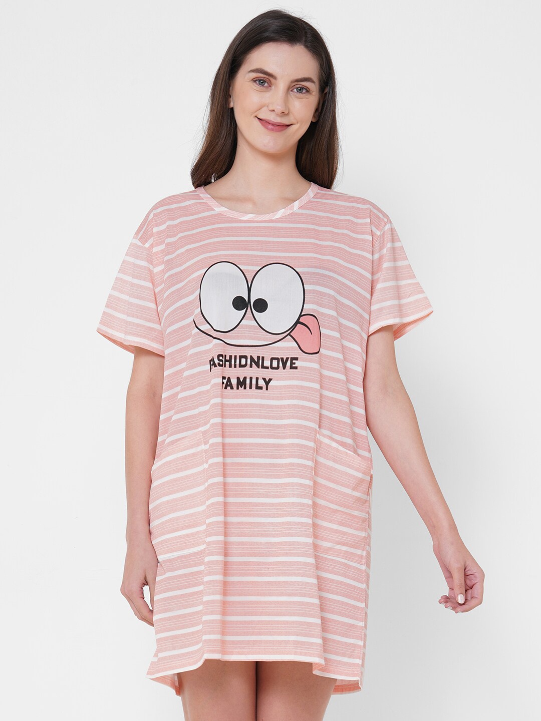 

Sweet Dreams Pink Striped Nightdress