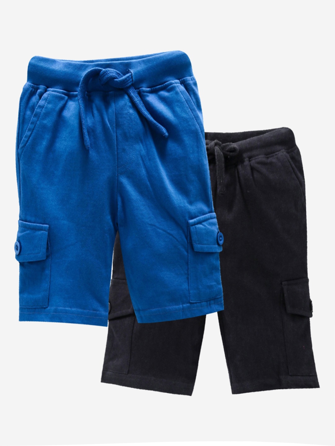

KiddoPanti Boys Pack of 2 Cargo Shorts, Black