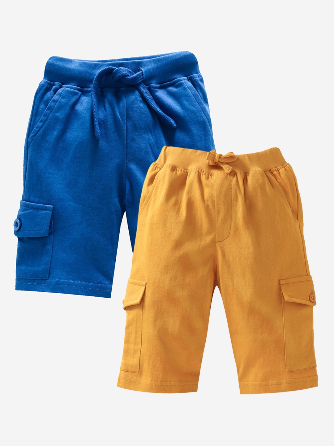 

KiddoPanti Boys Pack of 2 Shorts, Mustard