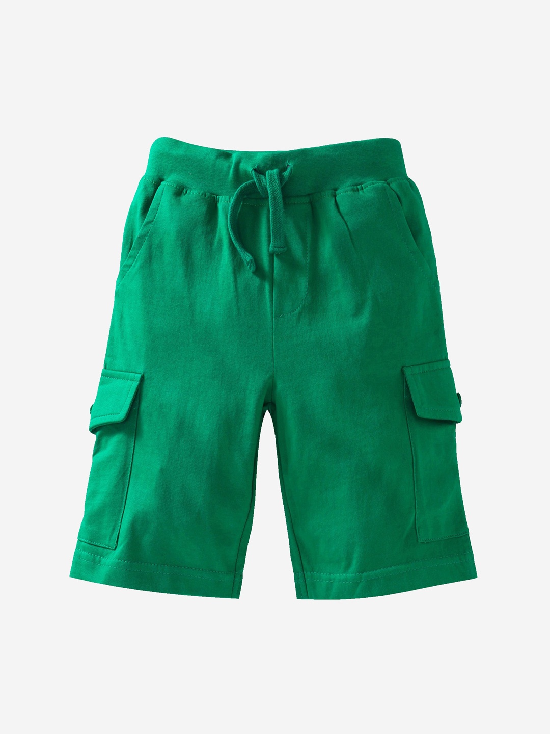 

KiddoPanti Boys Green Pure Cotton Cargo Shorts