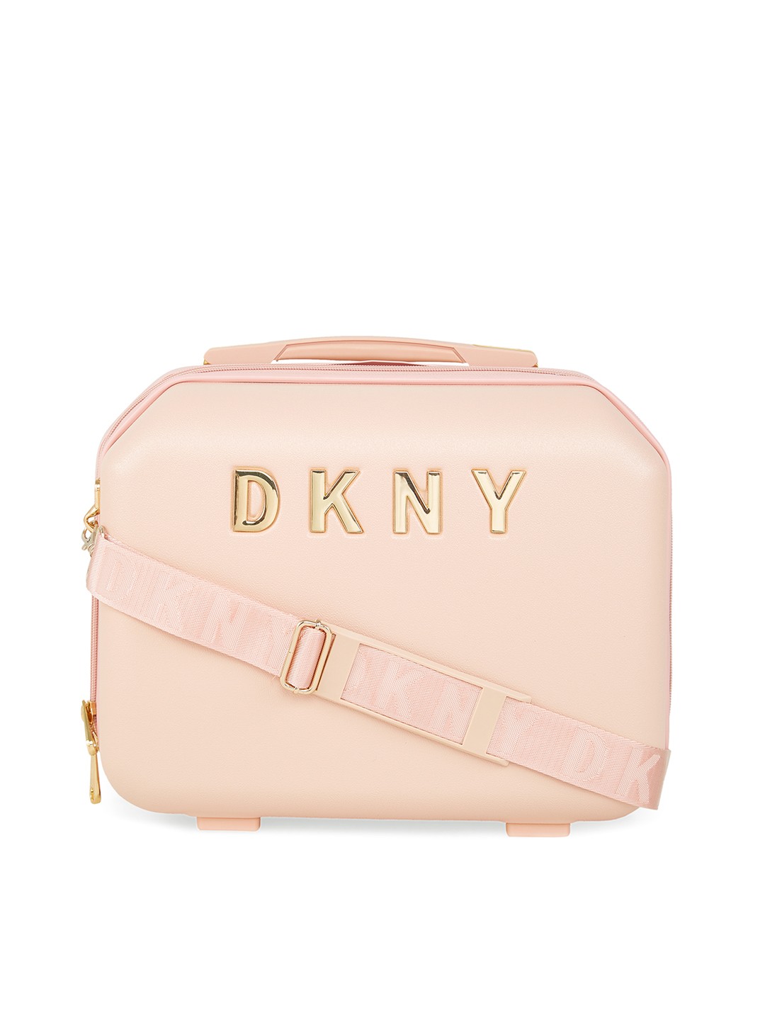

DKNY Allore Brand Logo Hard Sided Vanity Bag, Pink