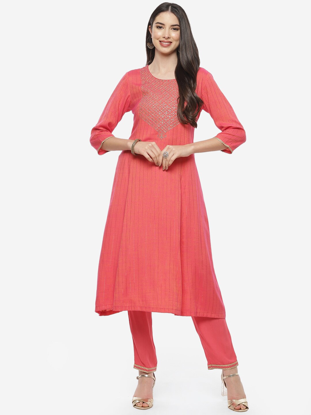 

Biba Women Fuchsia Kurta with Trousers