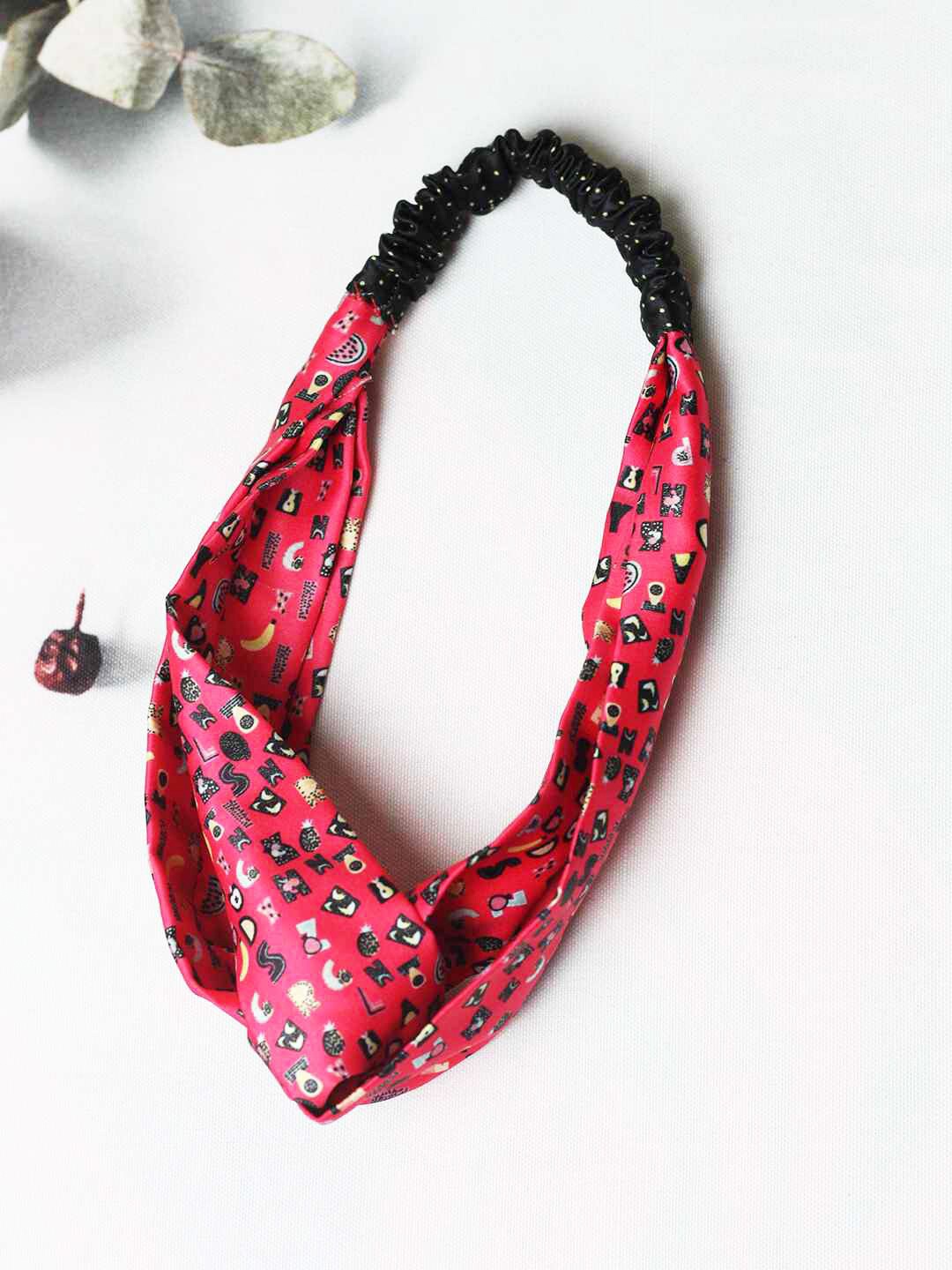 

Tossido Women Red & Black Hairband