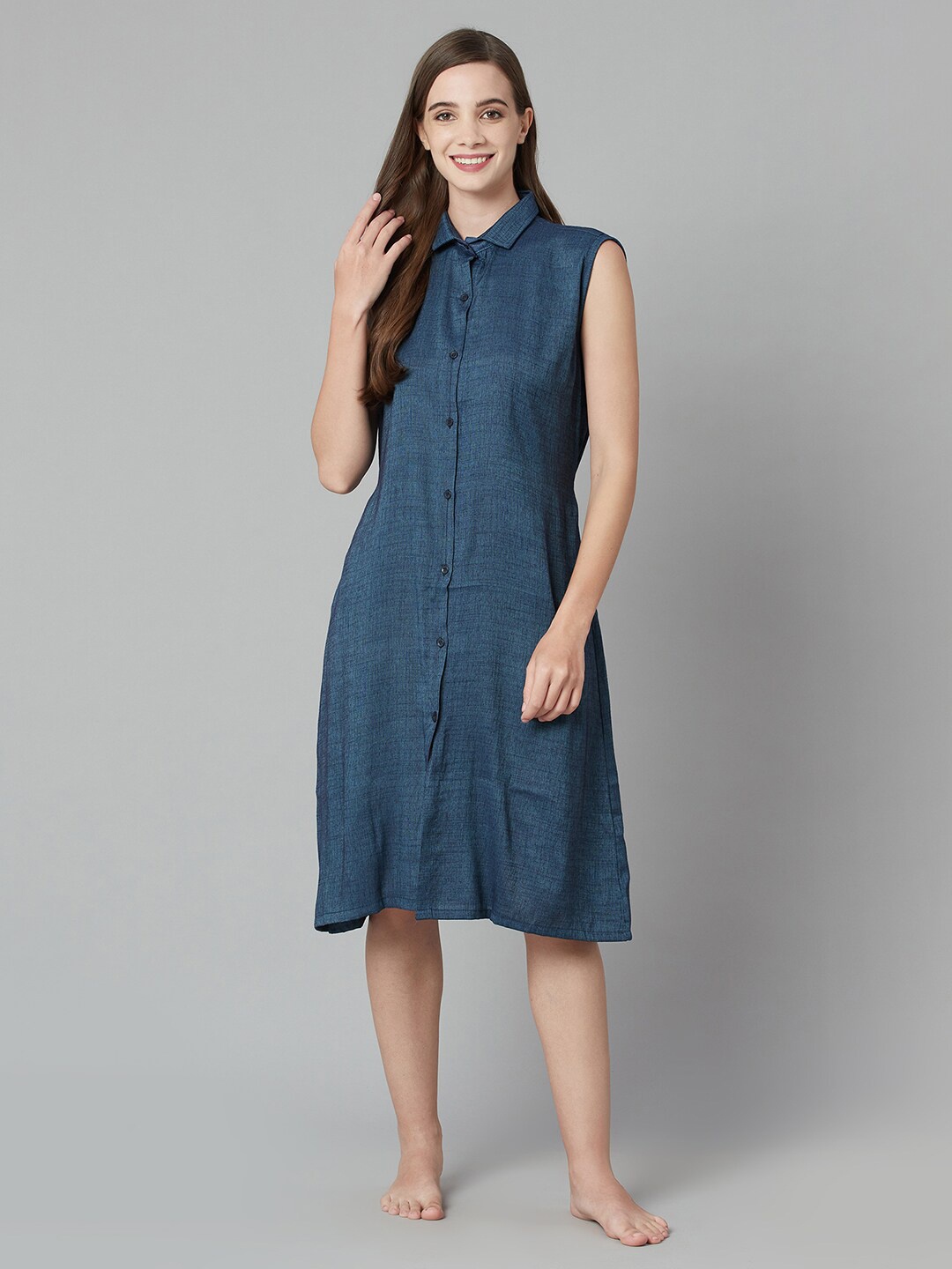 

TRUNDZ Navy Blue Nightdress