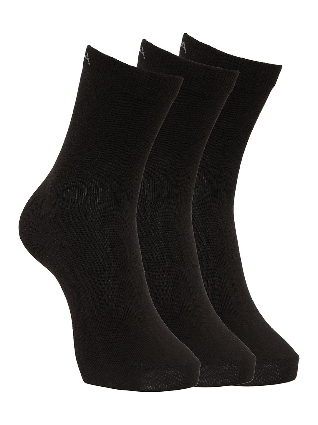 

JUMP USA Men Black Pack Of 3 Cotton Ankle Length Socks