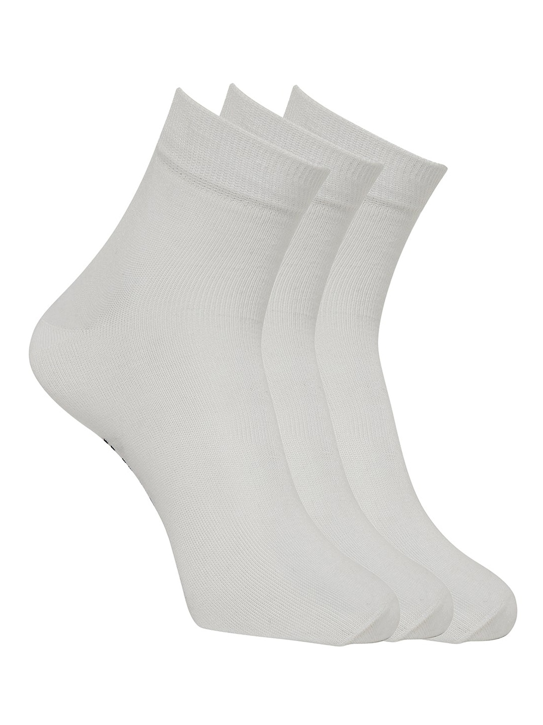 

JUMP USA Men Assorted Pack Of 3 Ankle Length Socks, White