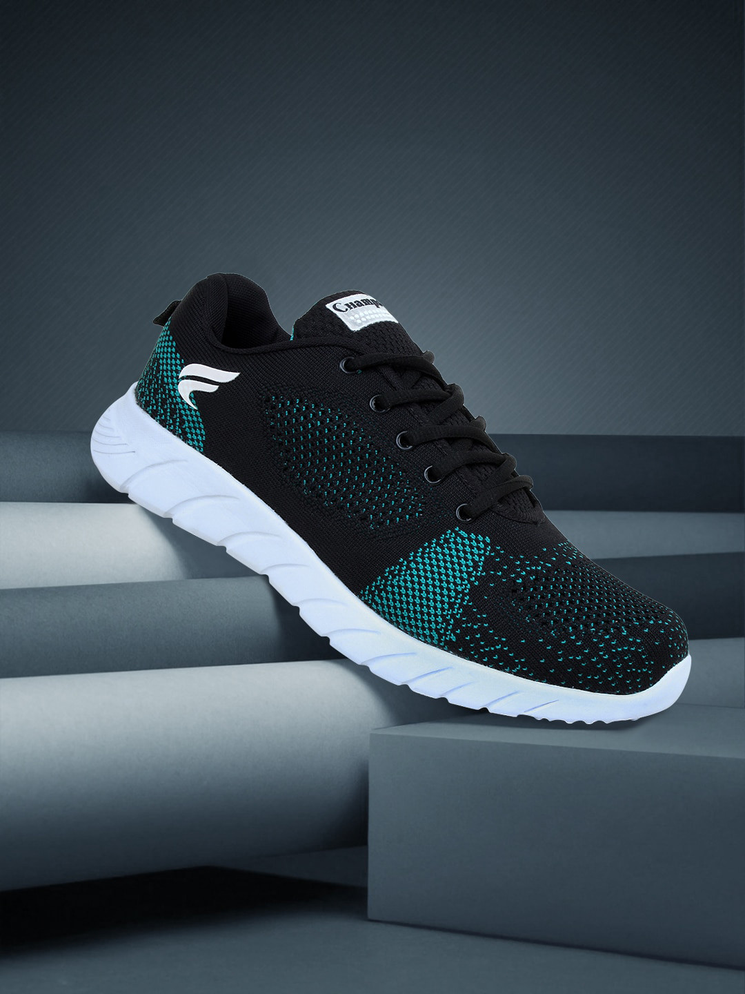 

Champs Men Black Mesh Running Shoes