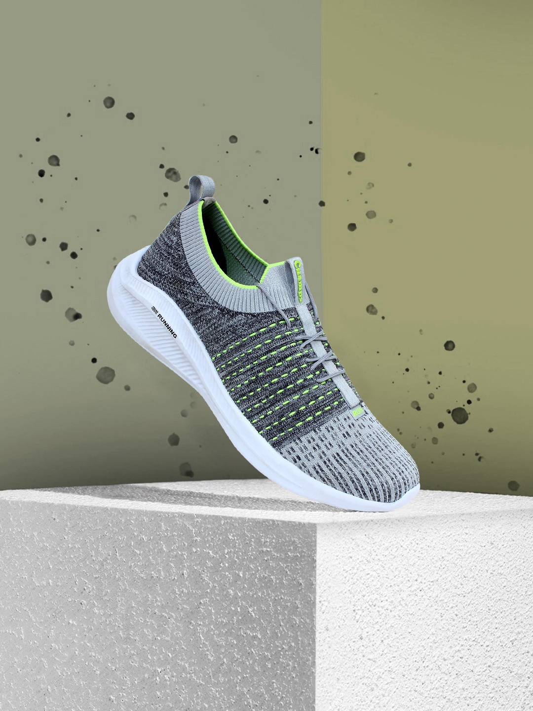

Champs Men Grey Mesh Running Non-Marking Shoes