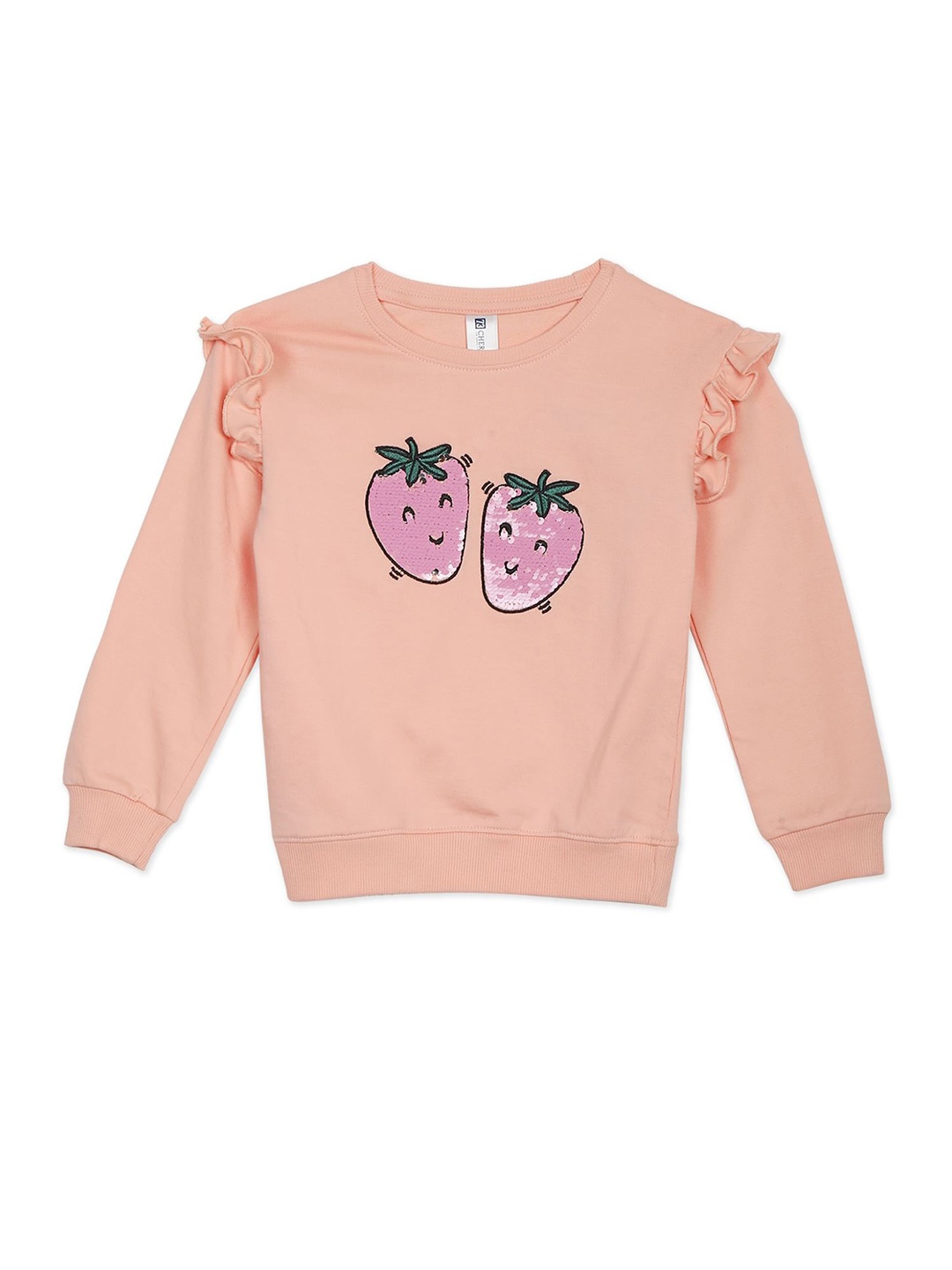 

Cherokee Girls Peach-Coloured Sweatshirt