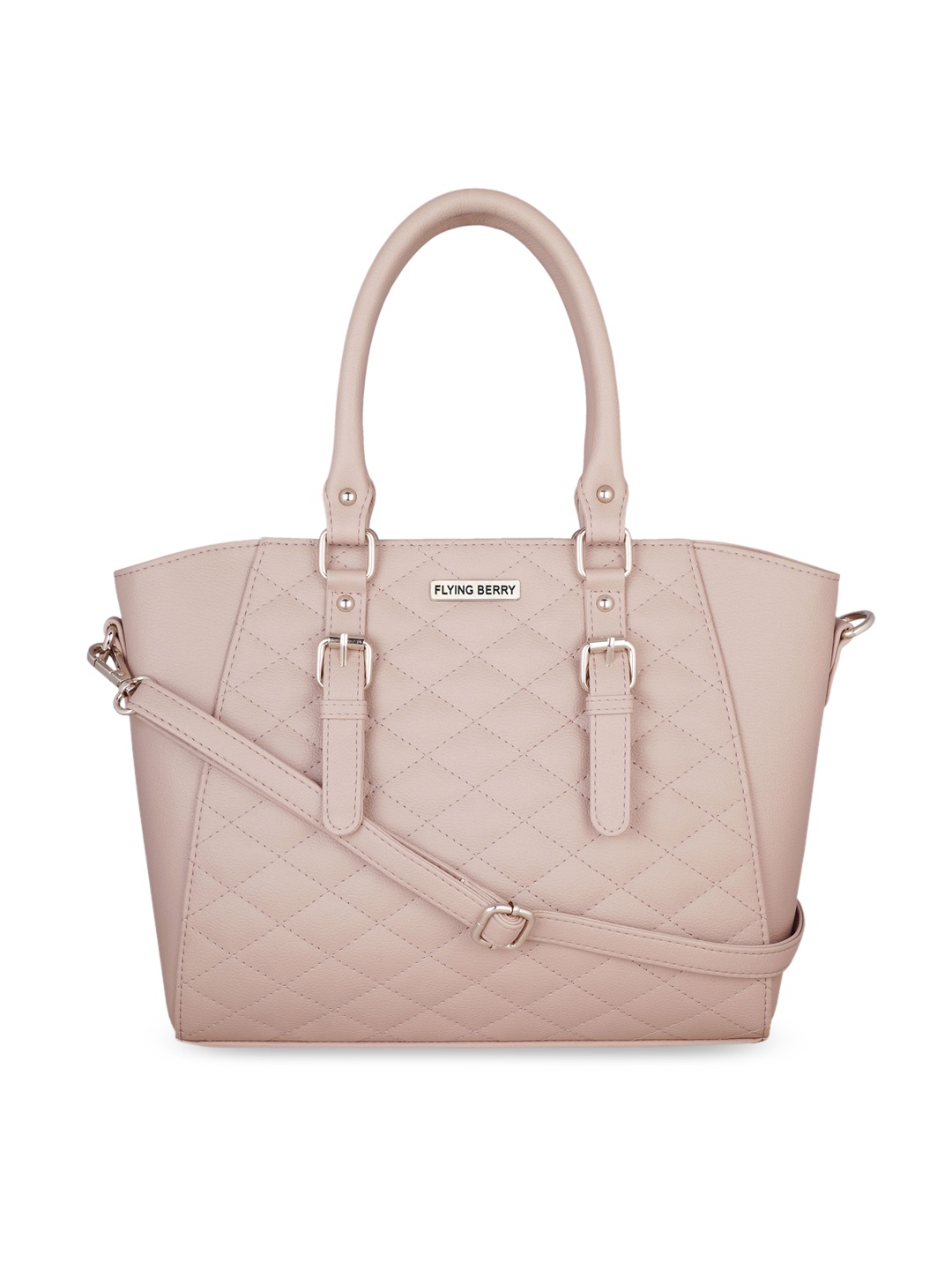 

FLYING BERRY Mauve PU Quilted Handheld Bag