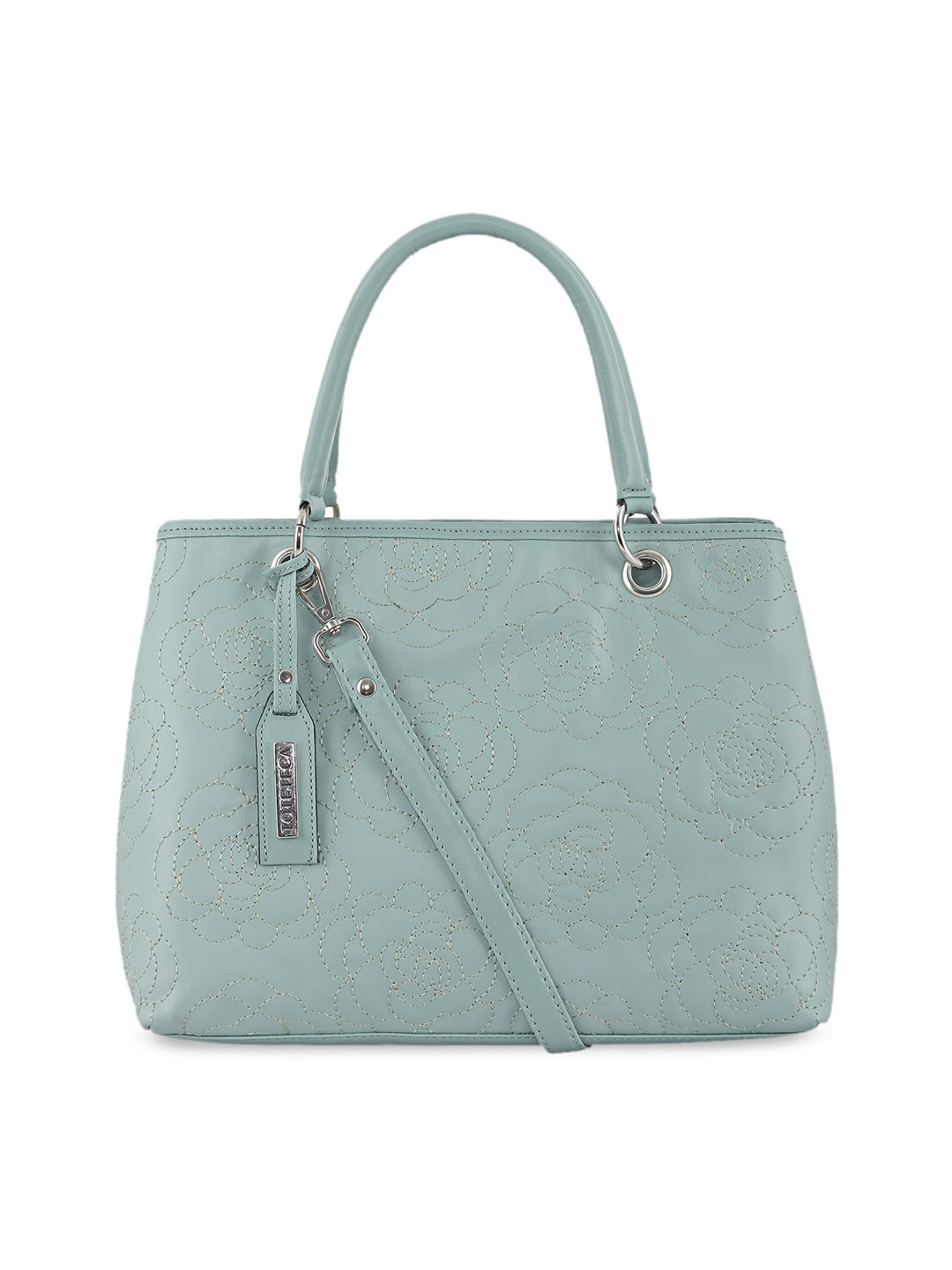 

Toteteca Green Floral PU Oversized Structured Handheld Bag