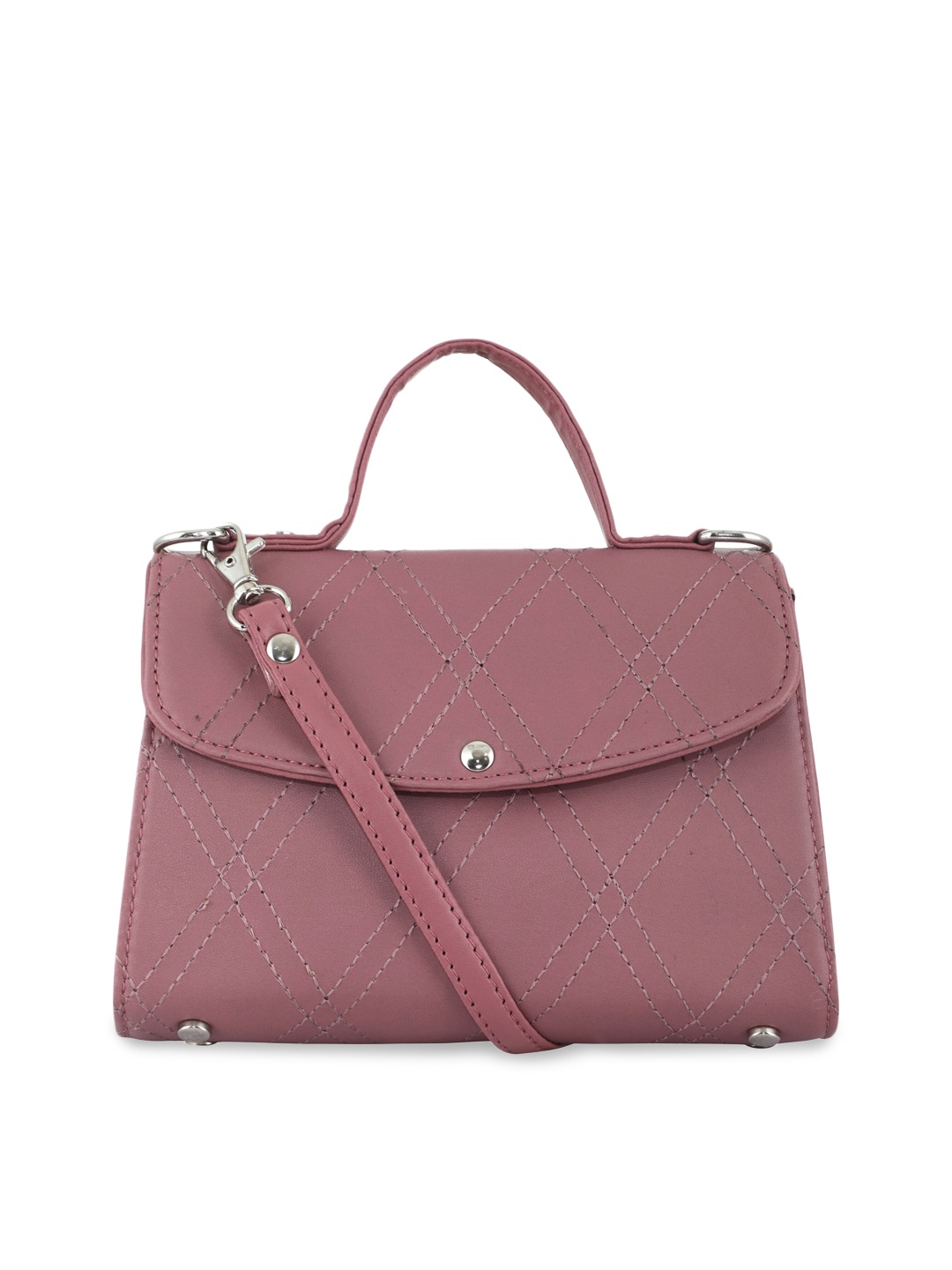 

Toteteca Pink Textured PU Structured Satchel