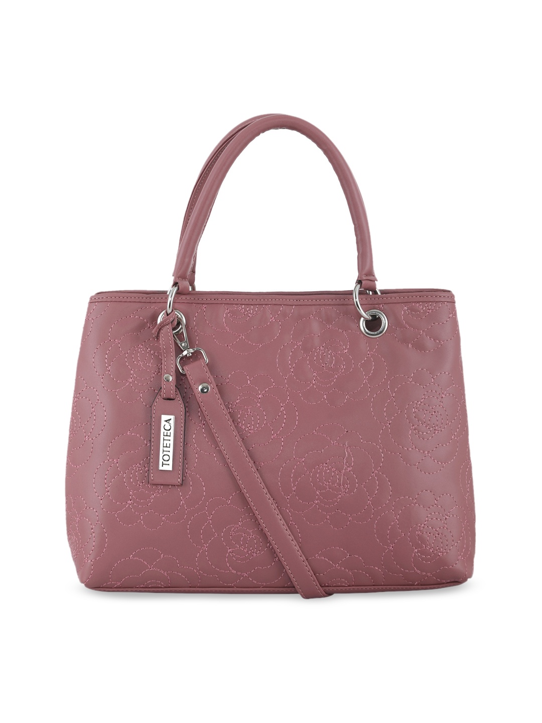 

Toteteca Pink Floral Structured Handheld Bag