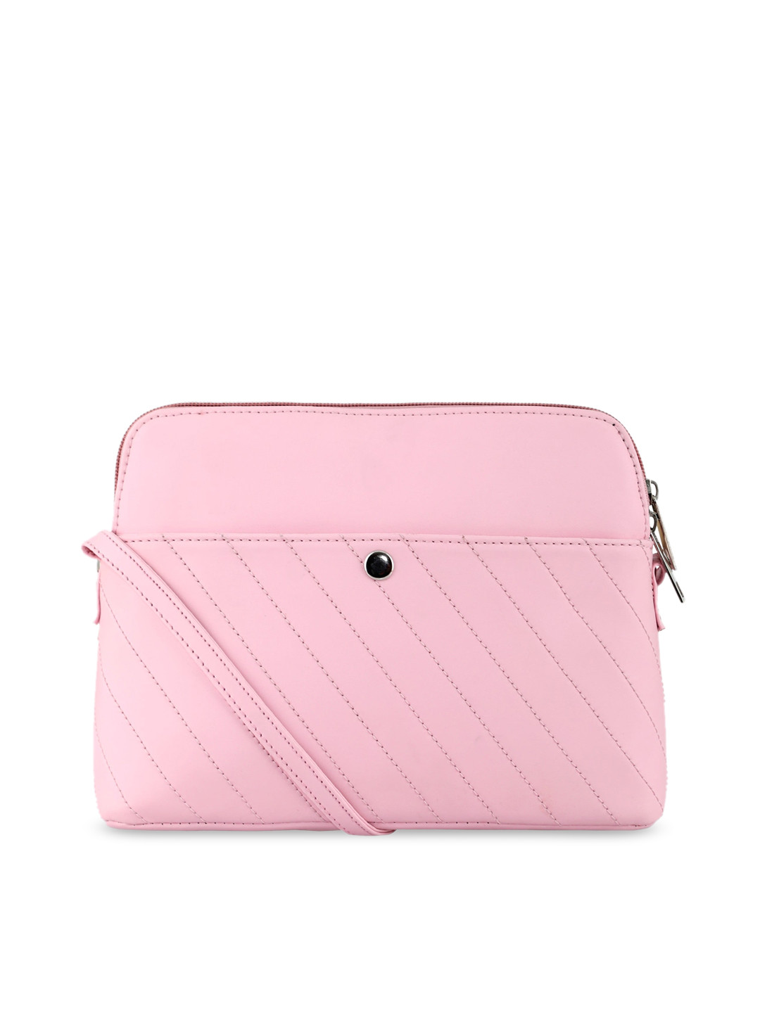 

Toteteca Pink Textured Structured Sling Bag