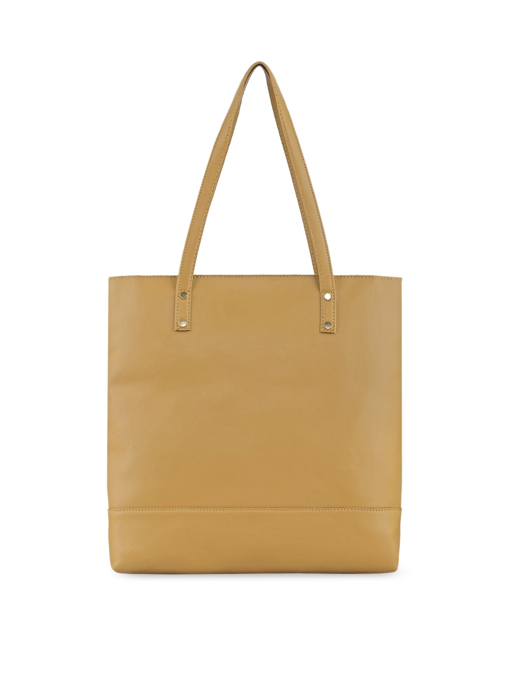 

Toteteca Mustard Brown Structured Shoulder Bag