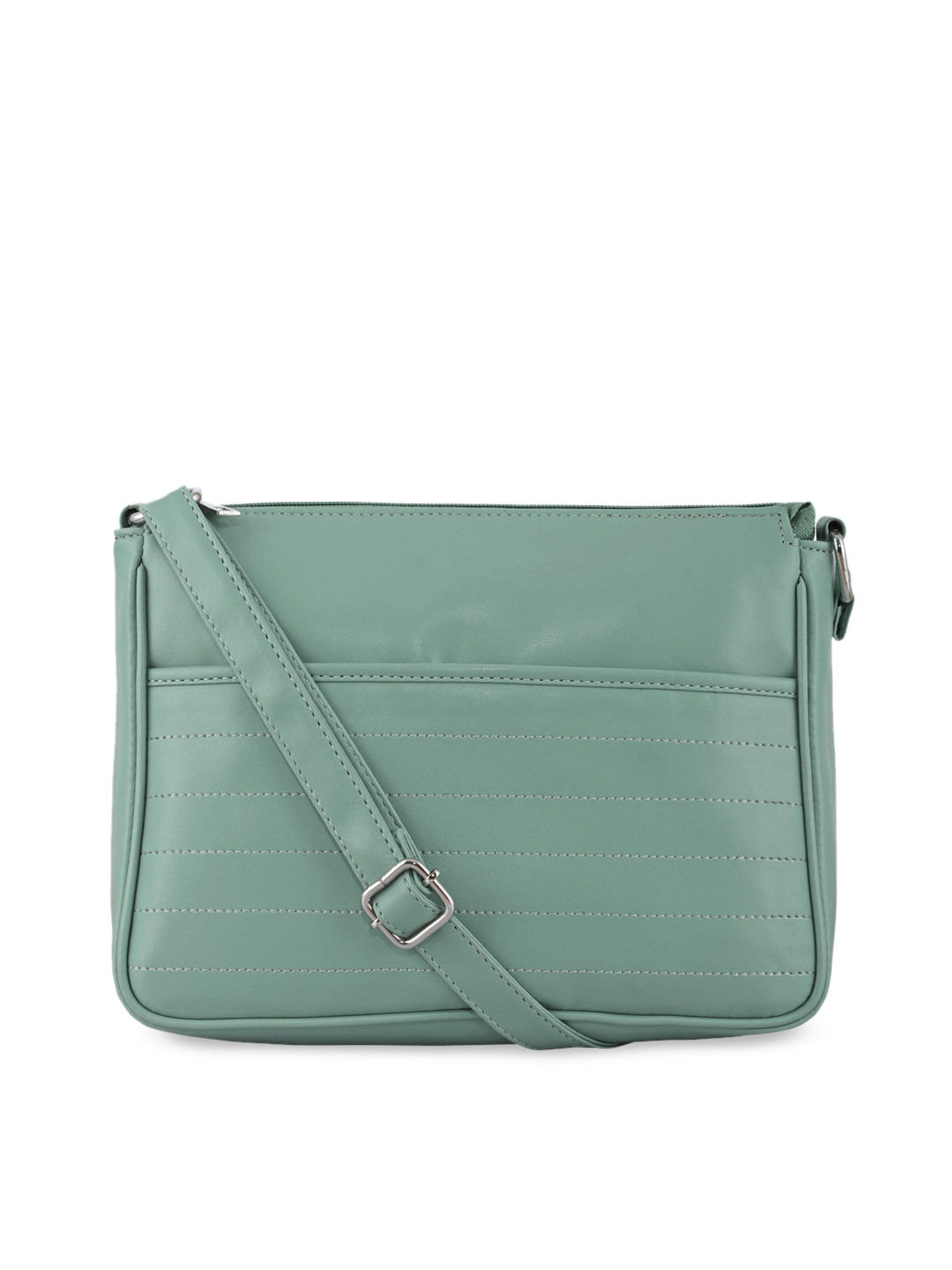 

Toteteca Women Green Textured Structured Sling Bag