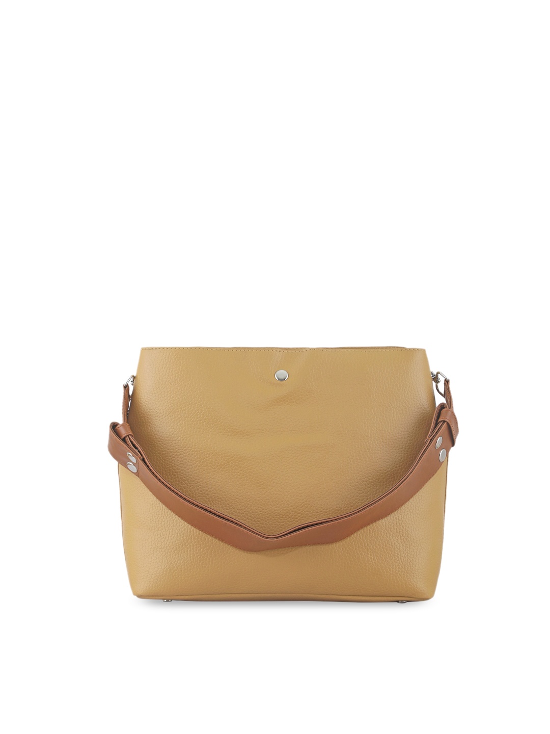 

Toteteca Women Mustard Brown Structured Shoulder Bag