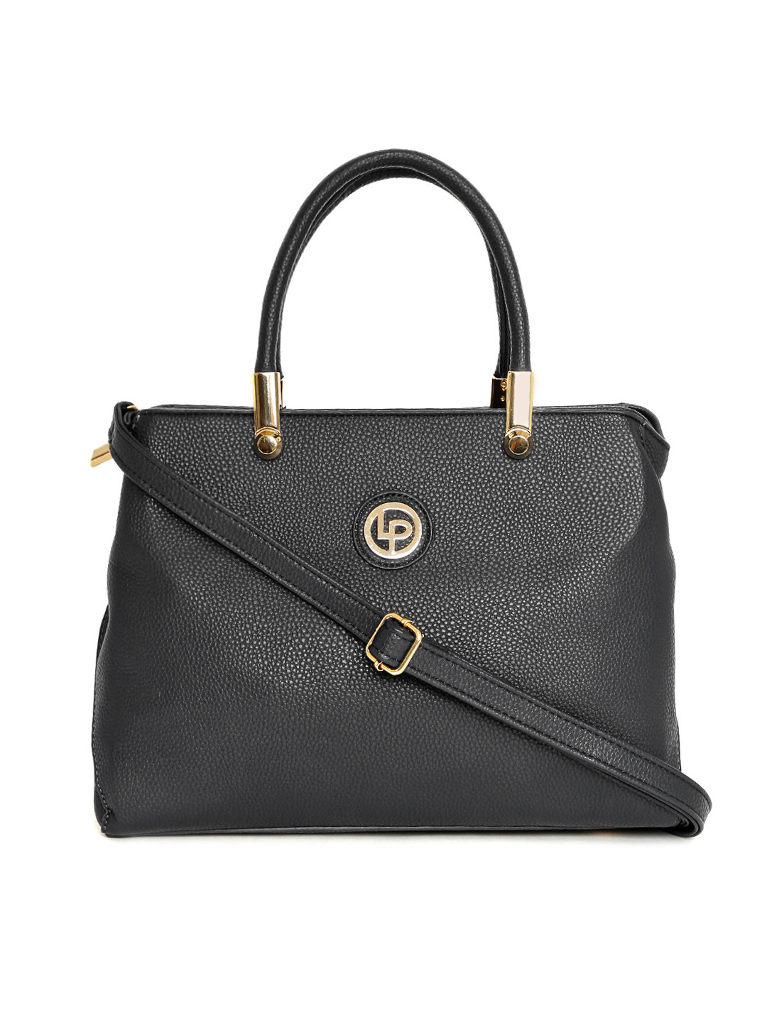 

Lino Perros Black Handbag with Detachable Sling Strap