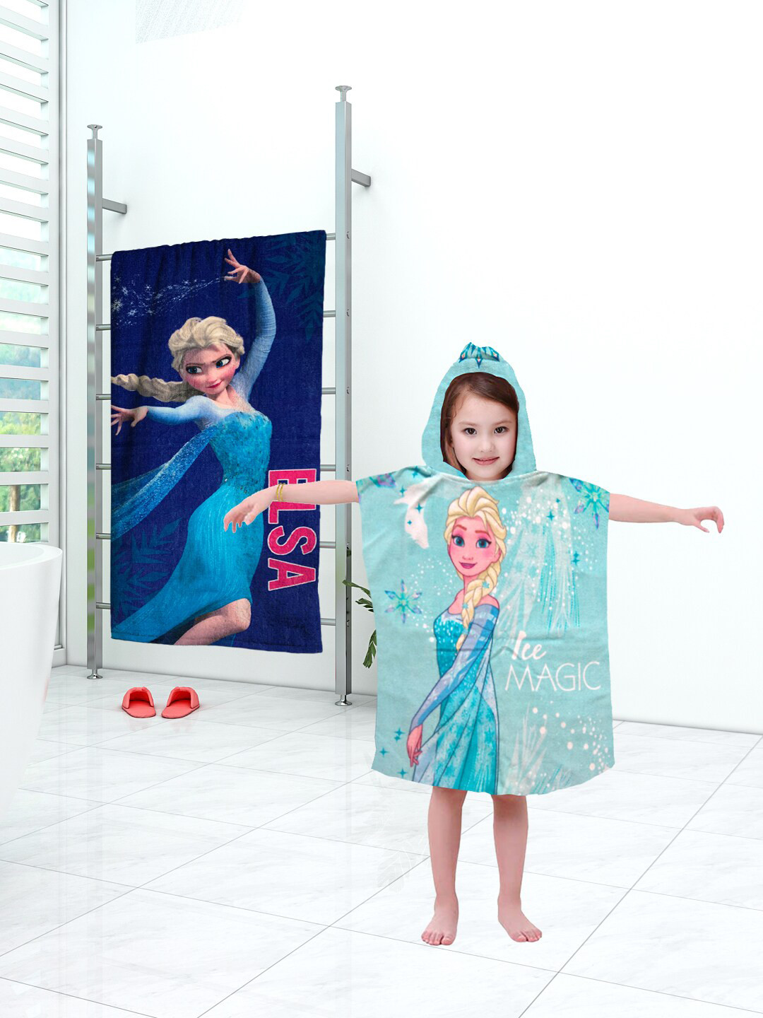 

Disney Kids Athom Living Frozen Hooded & Bath Towel Combo, Multi