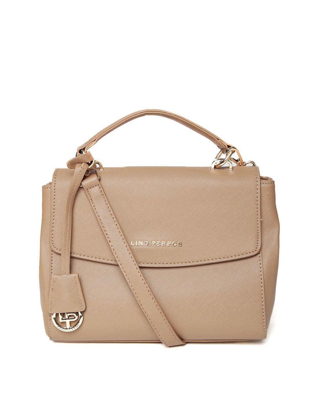 

Lino Perros Beige Satchel with Sling Strap