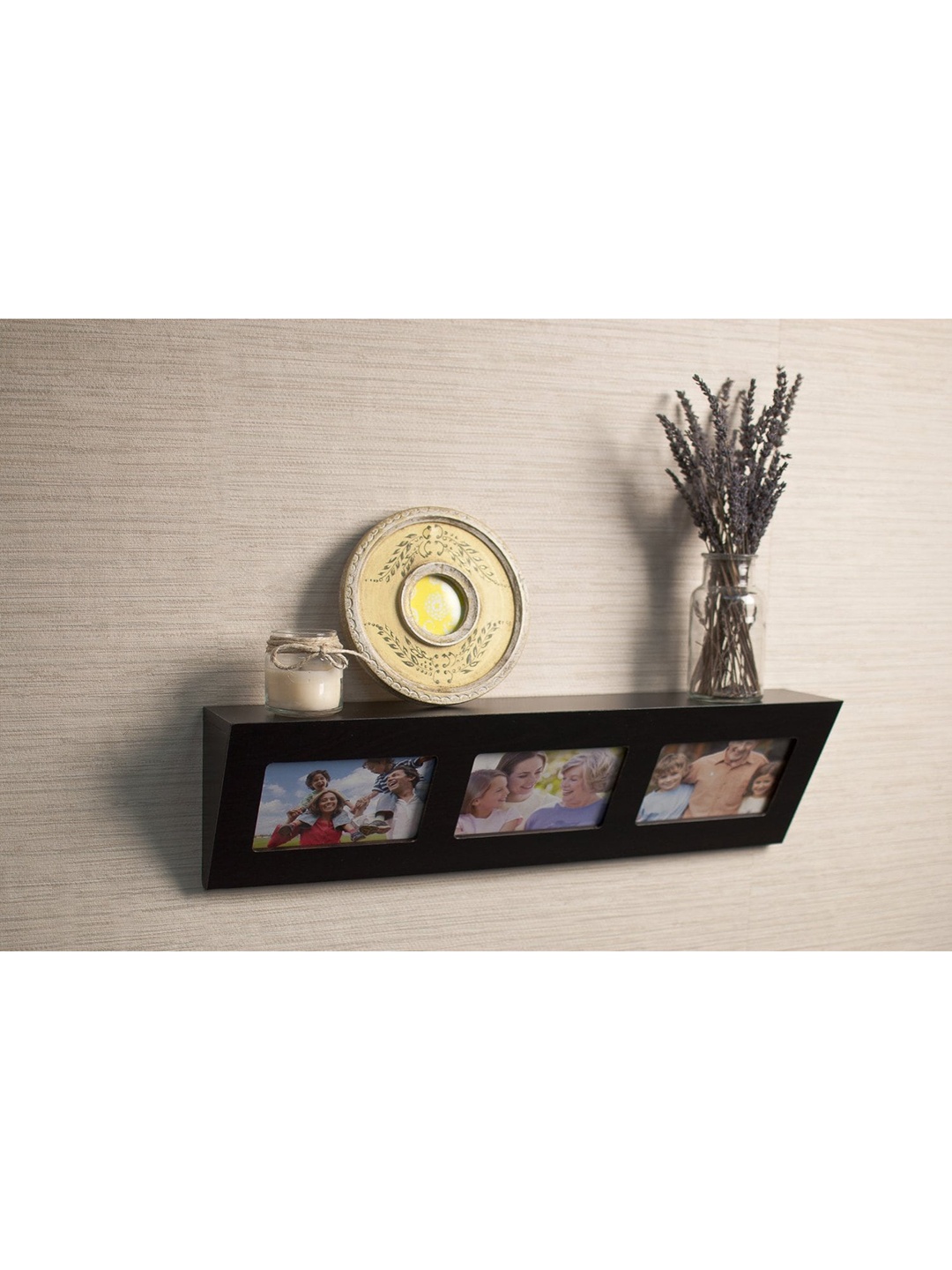 

Home Sparkle Black MDF Wall Shelves