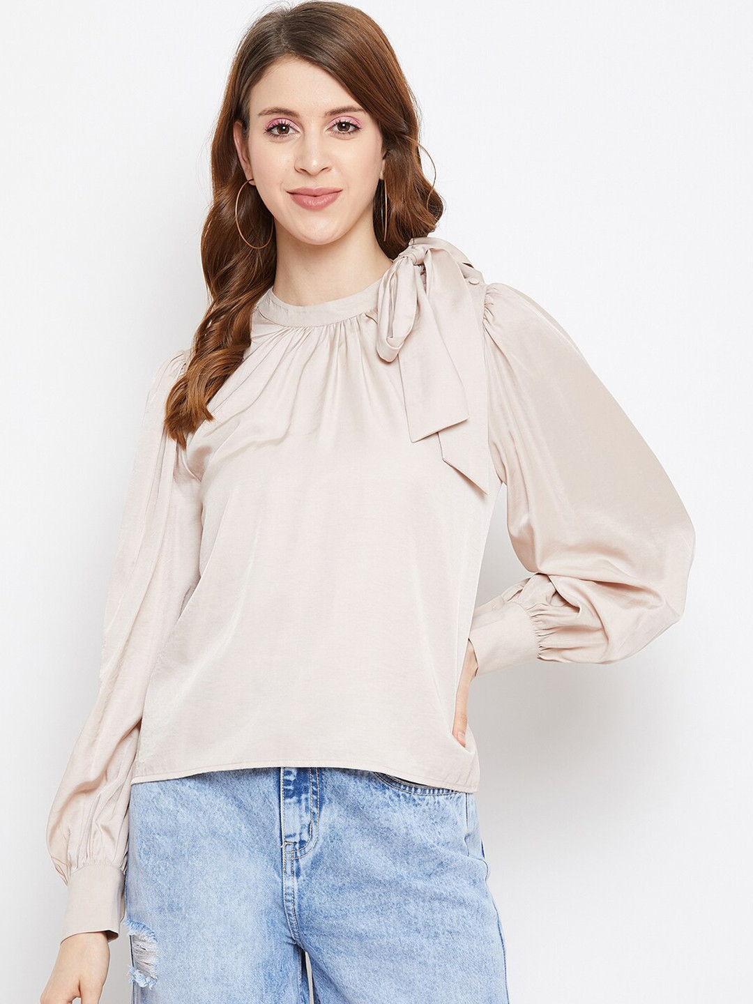 

Madame Beige Bishop Sleeves Top
