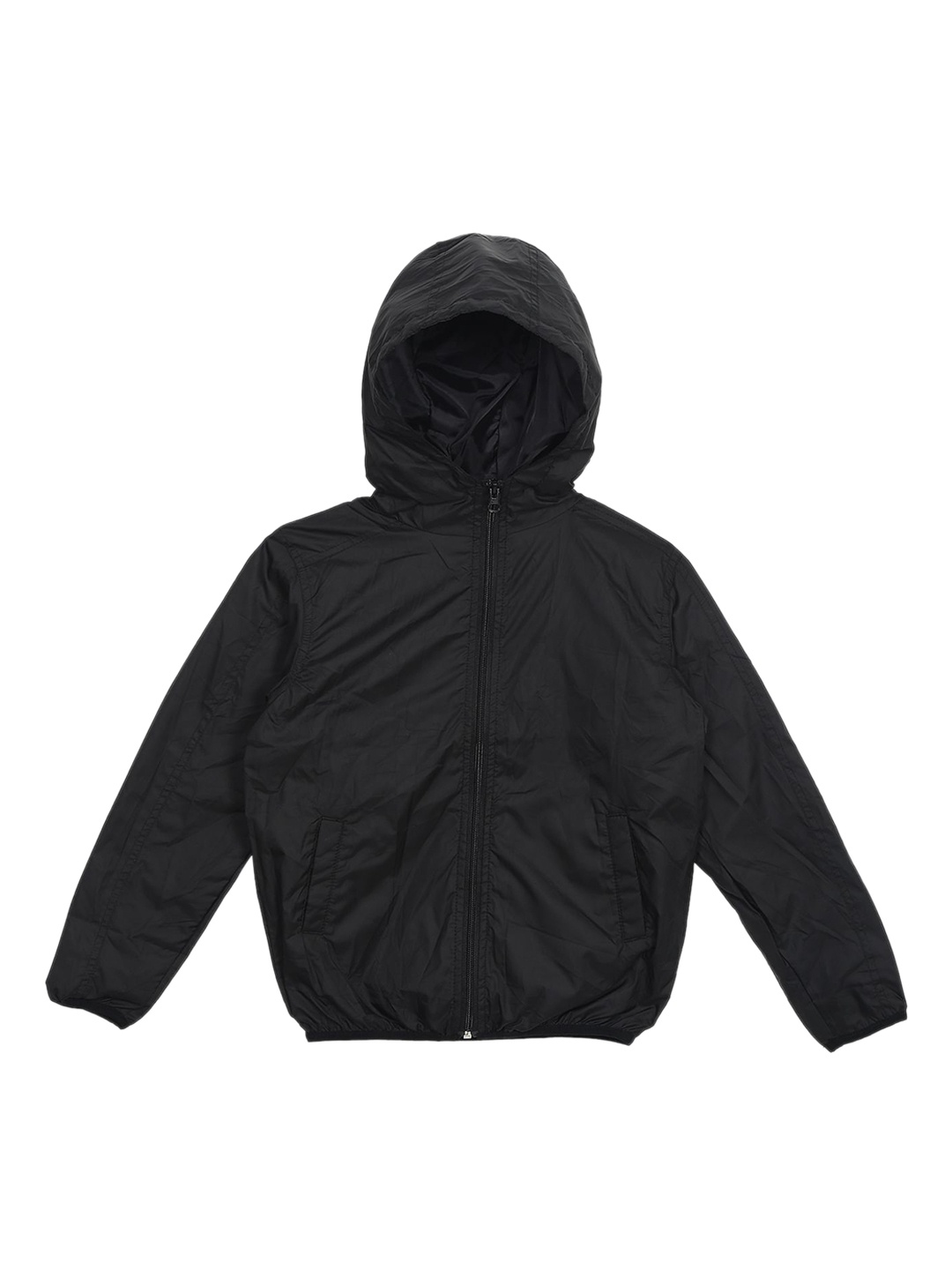 

Cherokee Boys Black Solid Hooded Jacket