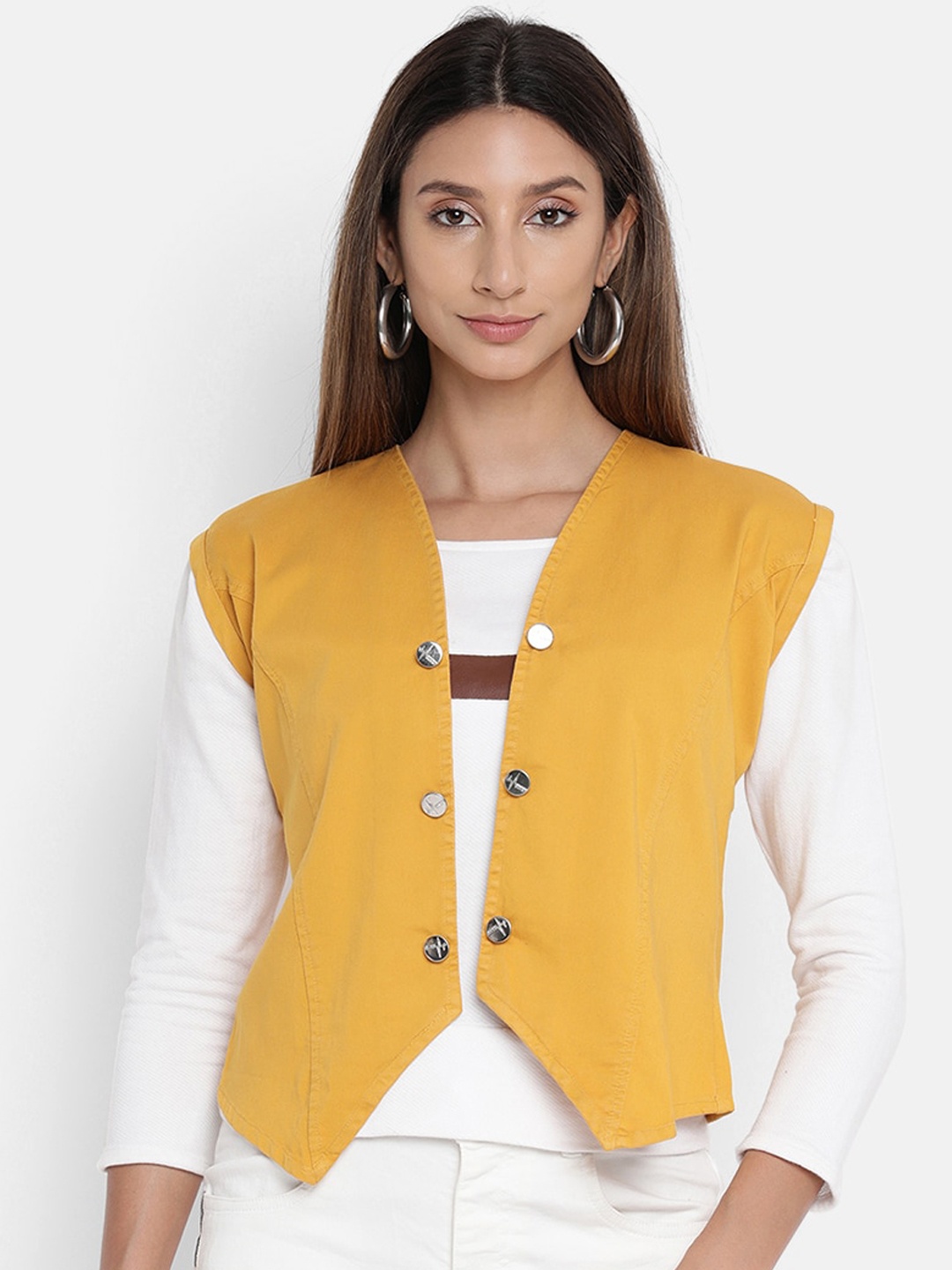 

V2 Value & Variety Women Mustard Waistcoat