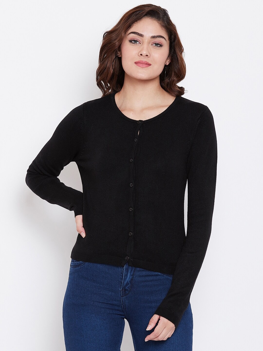 

Madame Women Black Cardigan