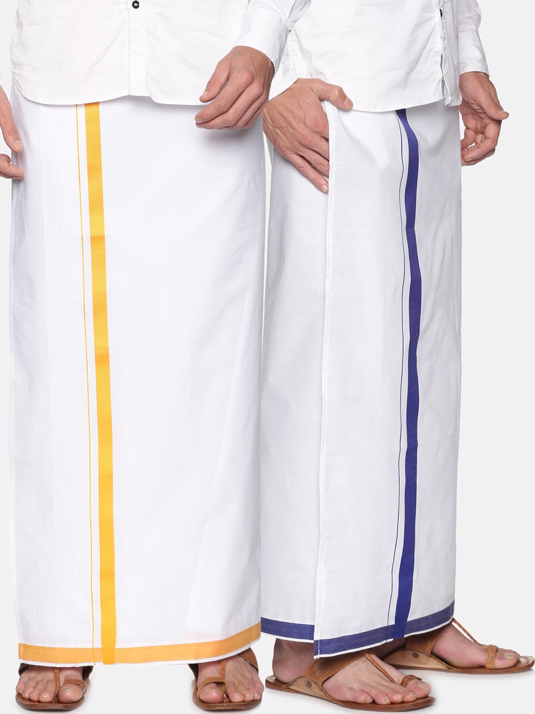 

Sethukrishna Men Pack of 2 White Solid Dhoti