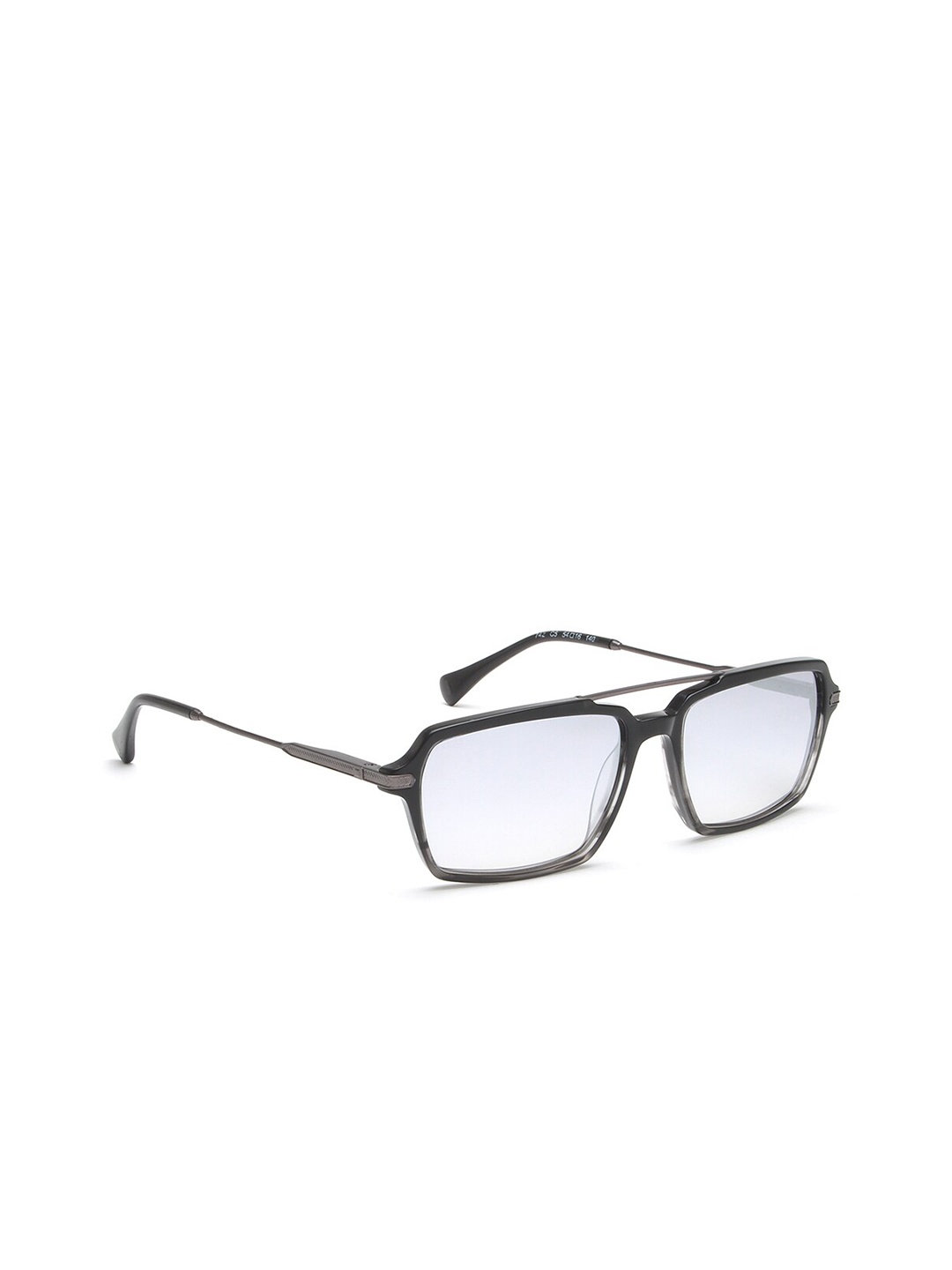 

Image Men Clear Lens & Black Rectangle Sunglasses with Polarised Lens IMS742C5SG, Transparent