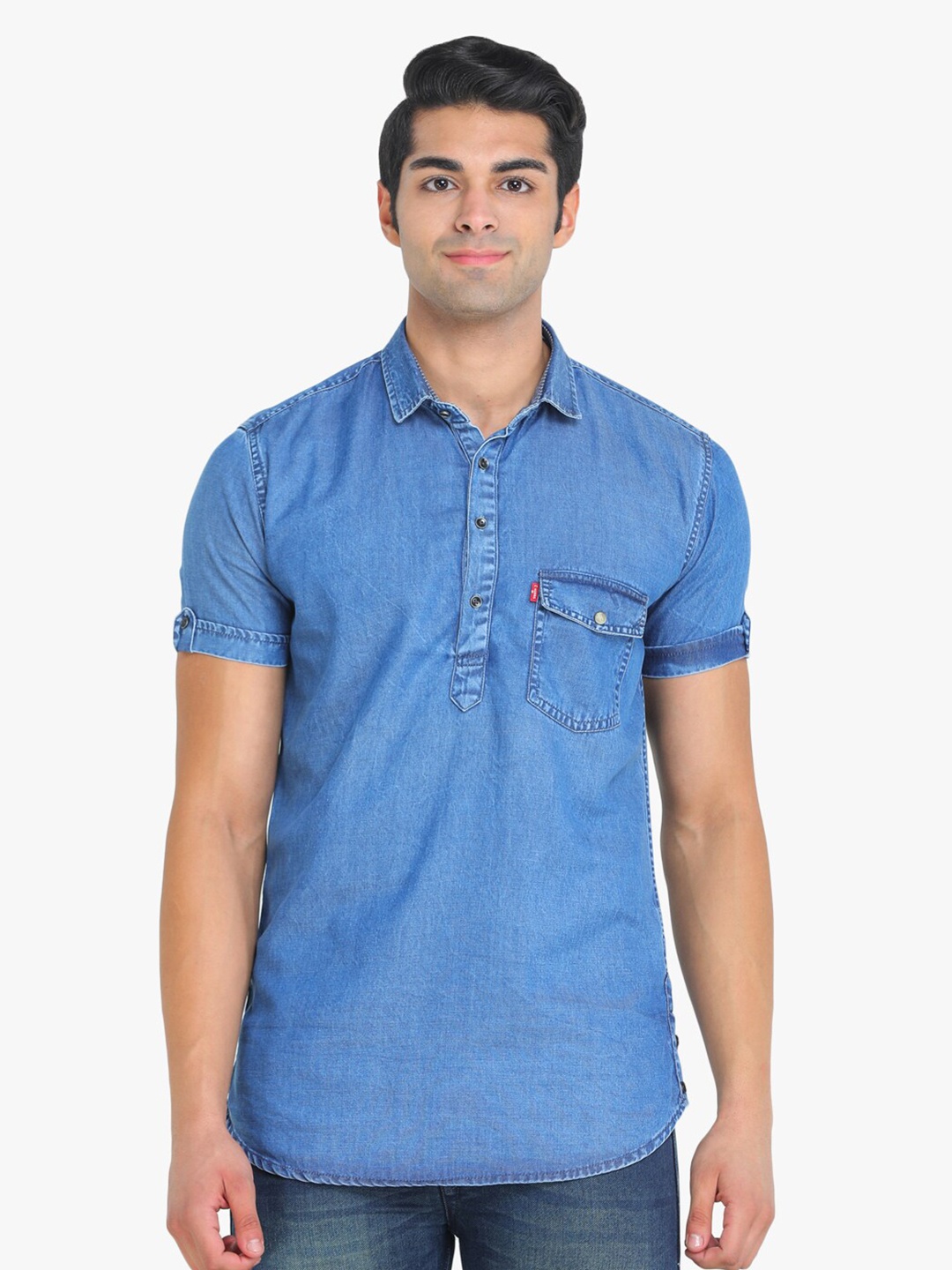 

COLVYNHARRIS JEANS Men Blue Slim Fit Casual Shirt