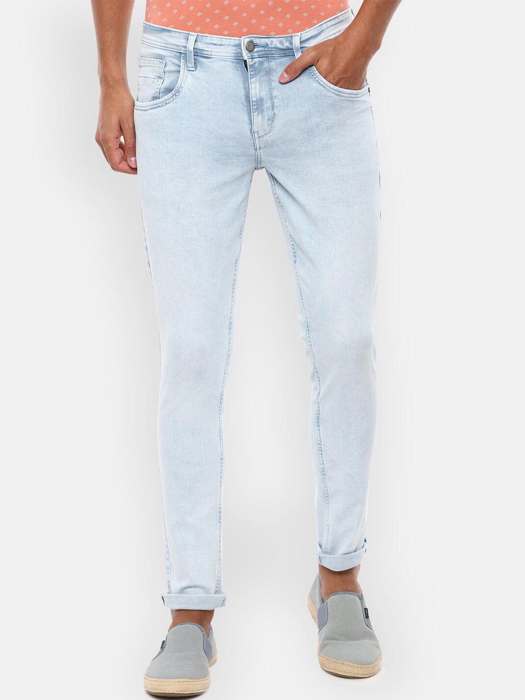 

VAN HEUSEN DENIM LABS Men Blue Slim Fit Mid-Rise Jeans