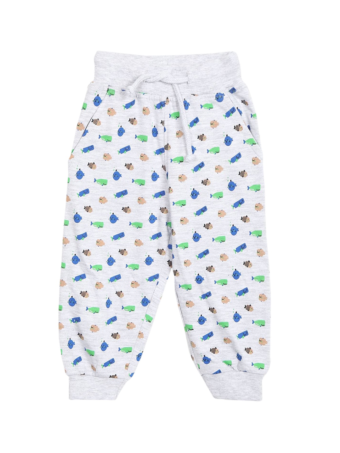 

Donuts Boys Grey & Blue Printed Joggers