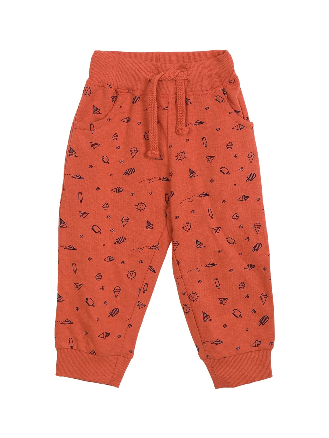 

Donuts Boys Red & Black Printed Straight-Fit Joggers