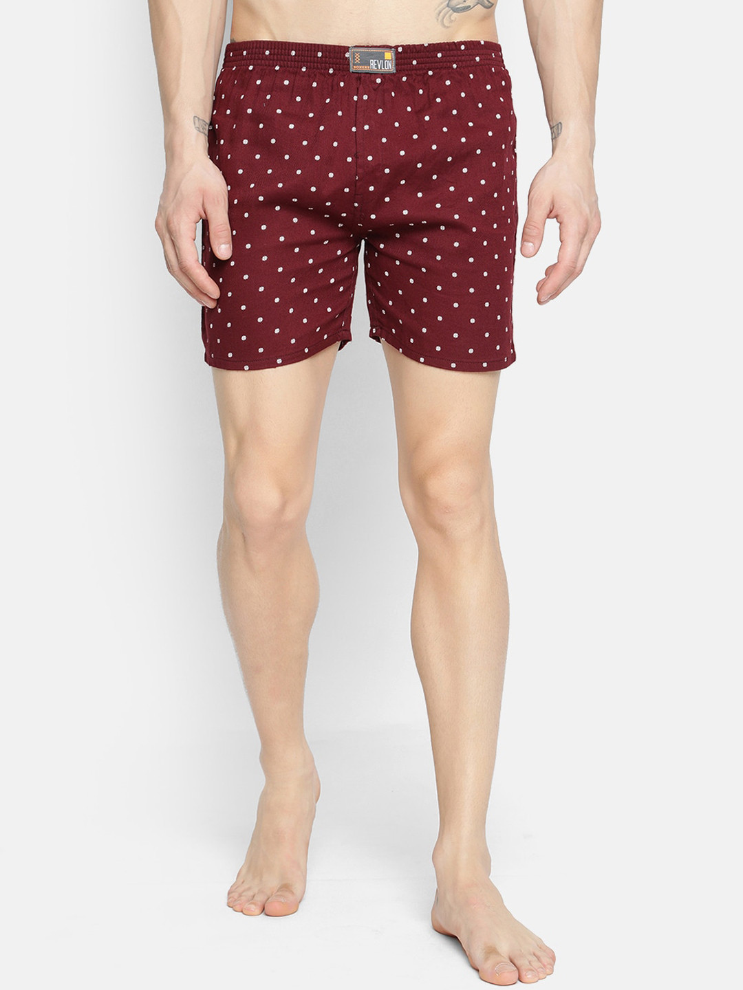 

V2 Value & Variety Men Maroon & White Printed Boxers 1114056212020