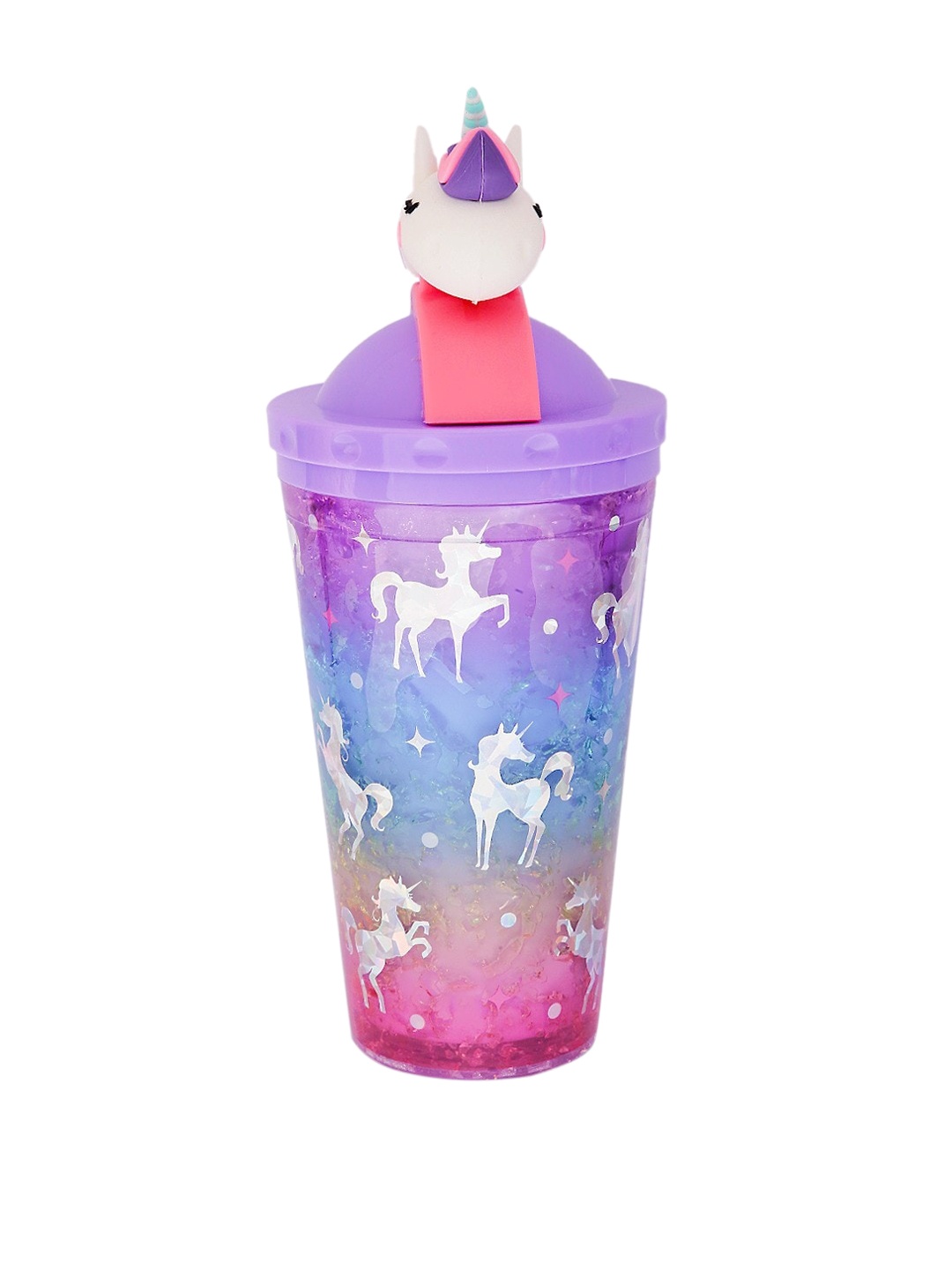 

POPLINS Purple & White Unicorn Print Sipper Tumbler 600ml