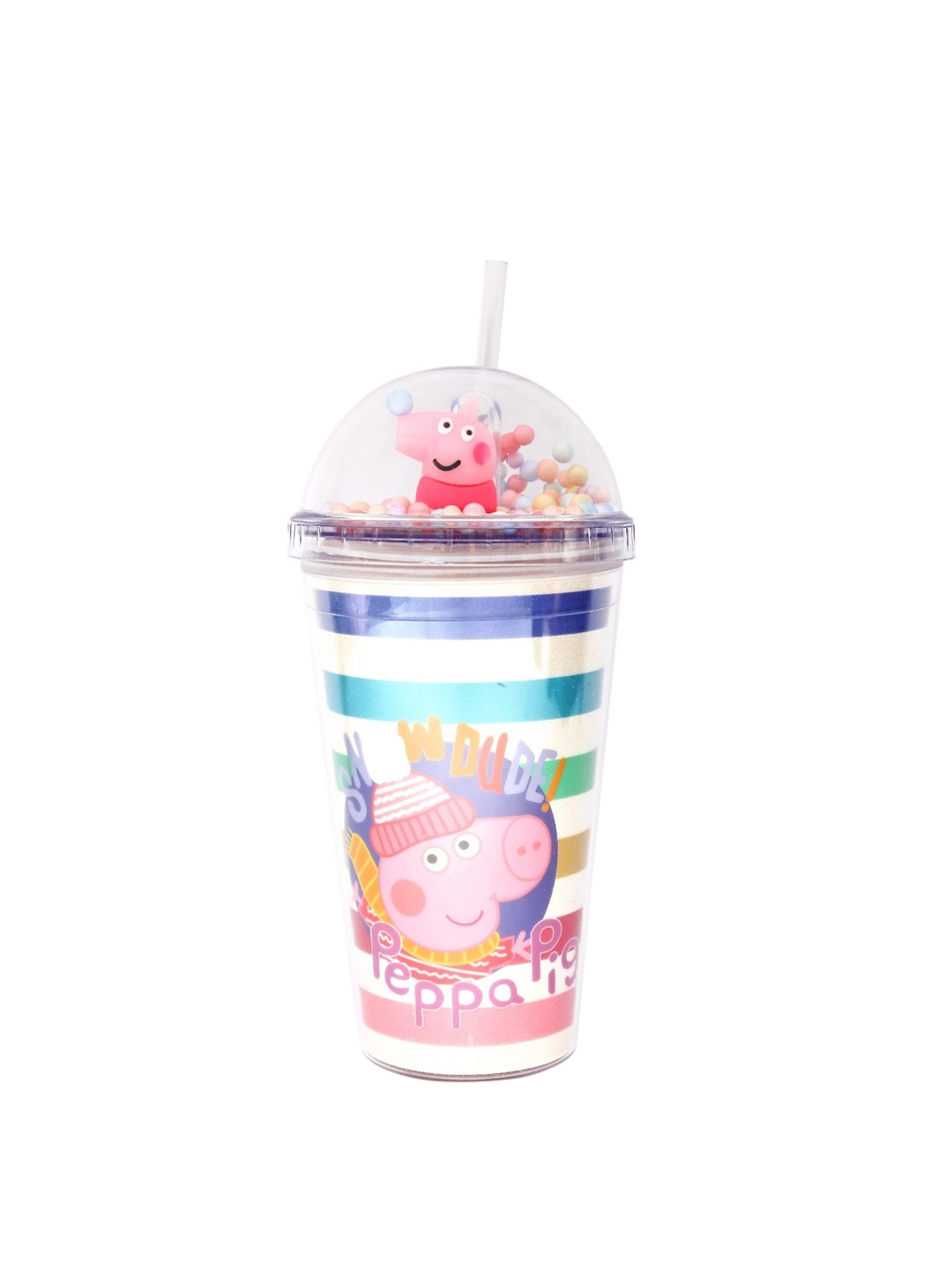 

POPLINS White & Pink Printed Sipper Tumbler 600ml