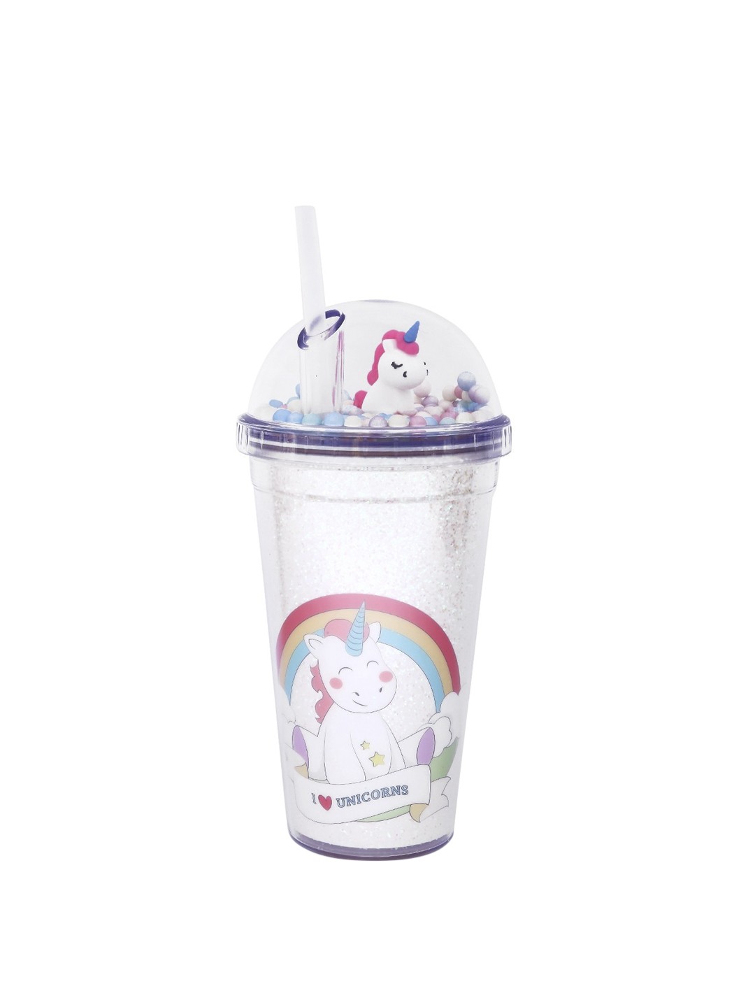 

POPLINS White & Pink Printed Sipper Tumbler 600ml