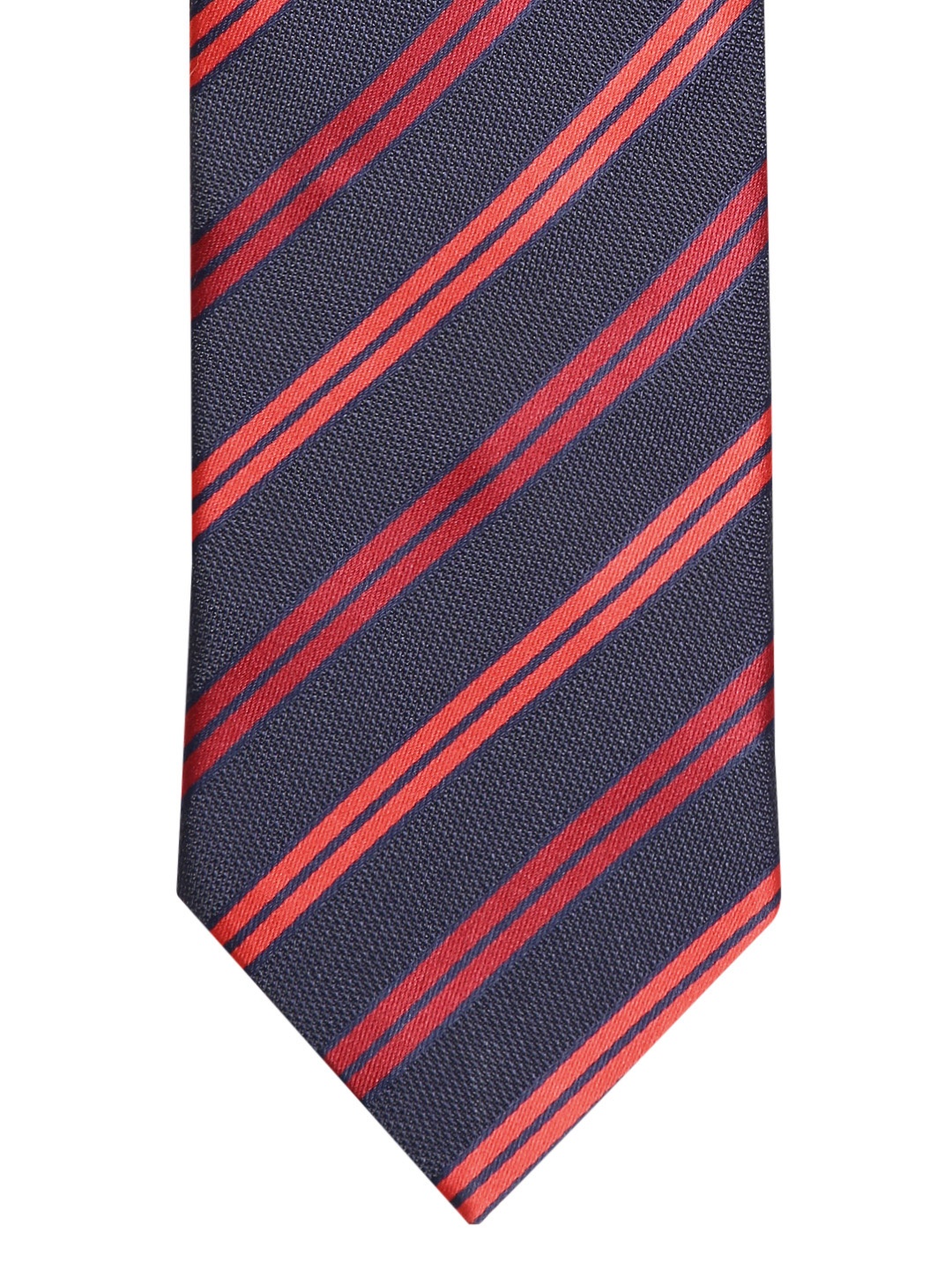 

Lino Perros Navy Striped Tie, Navy blue