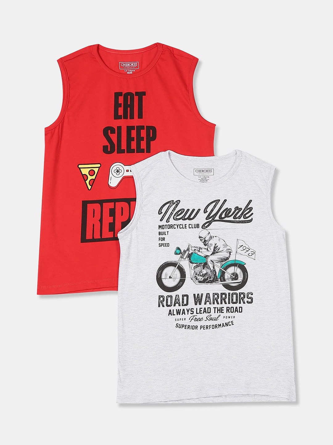 

Cherokee Boys Pack of 2 Assorted Printed Sleeveless T-shirts