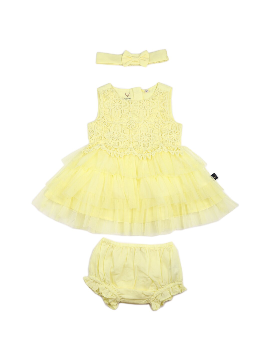 

Allen Solly Junior Girls Yellow Tulle Dress