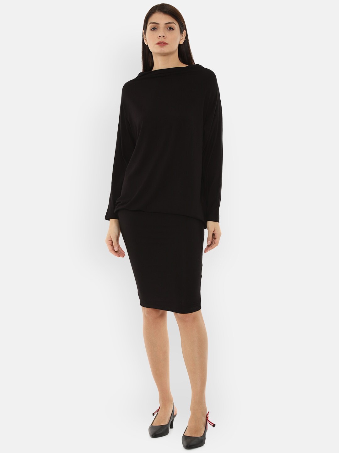 

Van Heusen Woman Black Sheath Dress