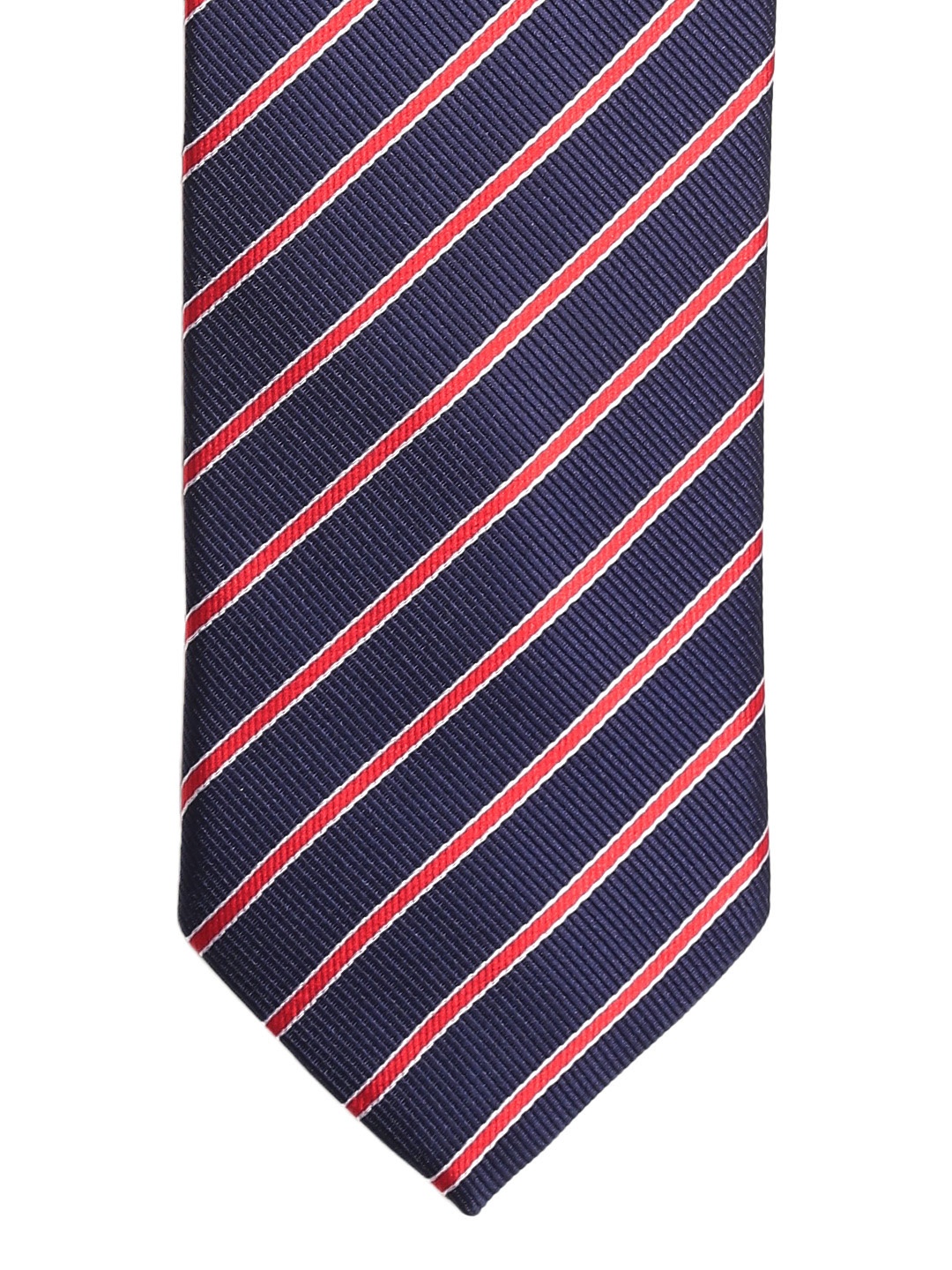 

Lino Perros Navy & Red Striped Tie, Navy blue