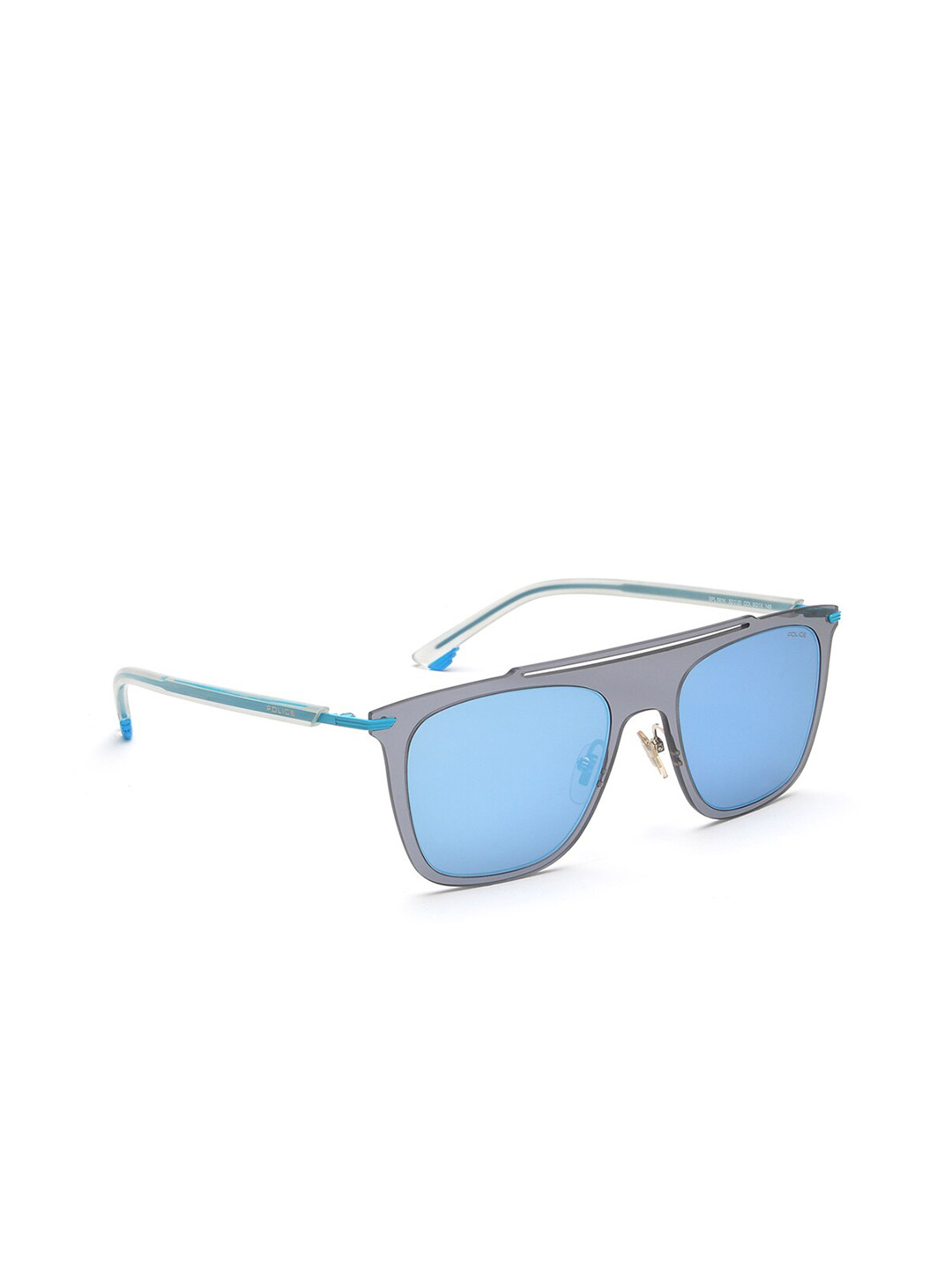 

Police Men Blue Lens & Gunmetal-Toned Polarised Square Sunglasses SPL581K52SG1XSG