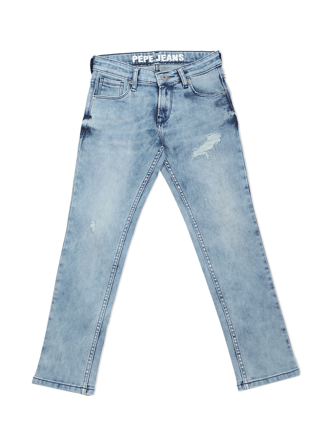 

Pepe Jeans Boys Blue Low Distress Heavy Fade Jeans