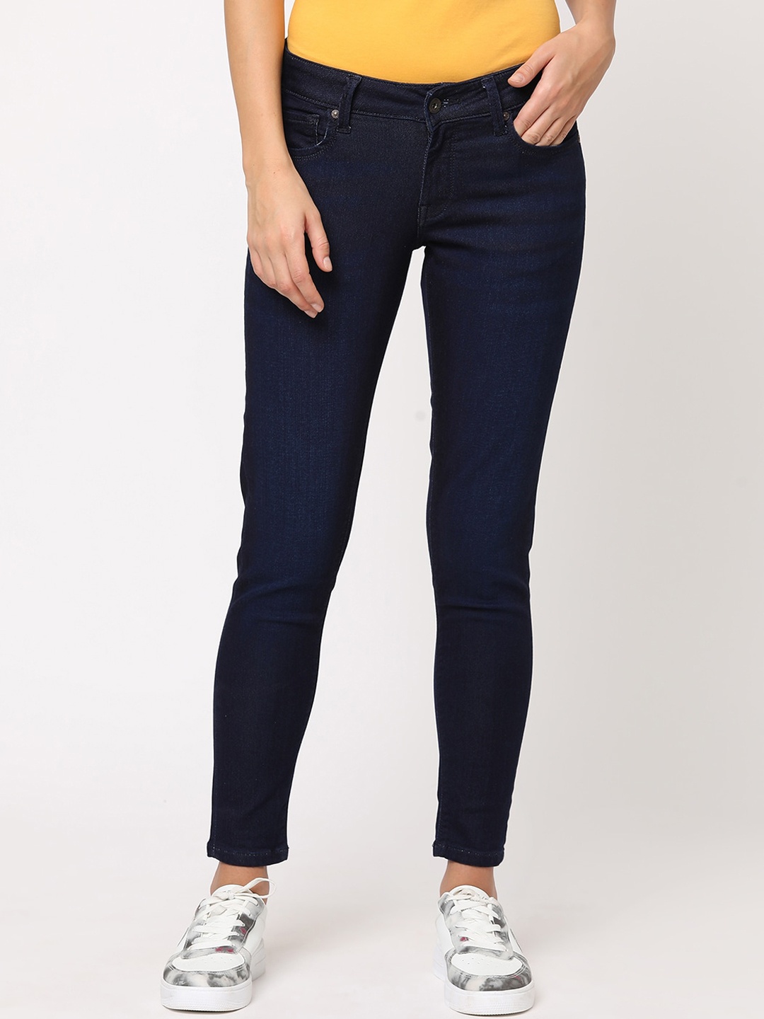 

Pepe Jeans Women Blue Regular Fit Mid-Rise Jeans